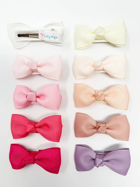 Diya Ribbon Snap Clip Set Of 10 - Various Colors