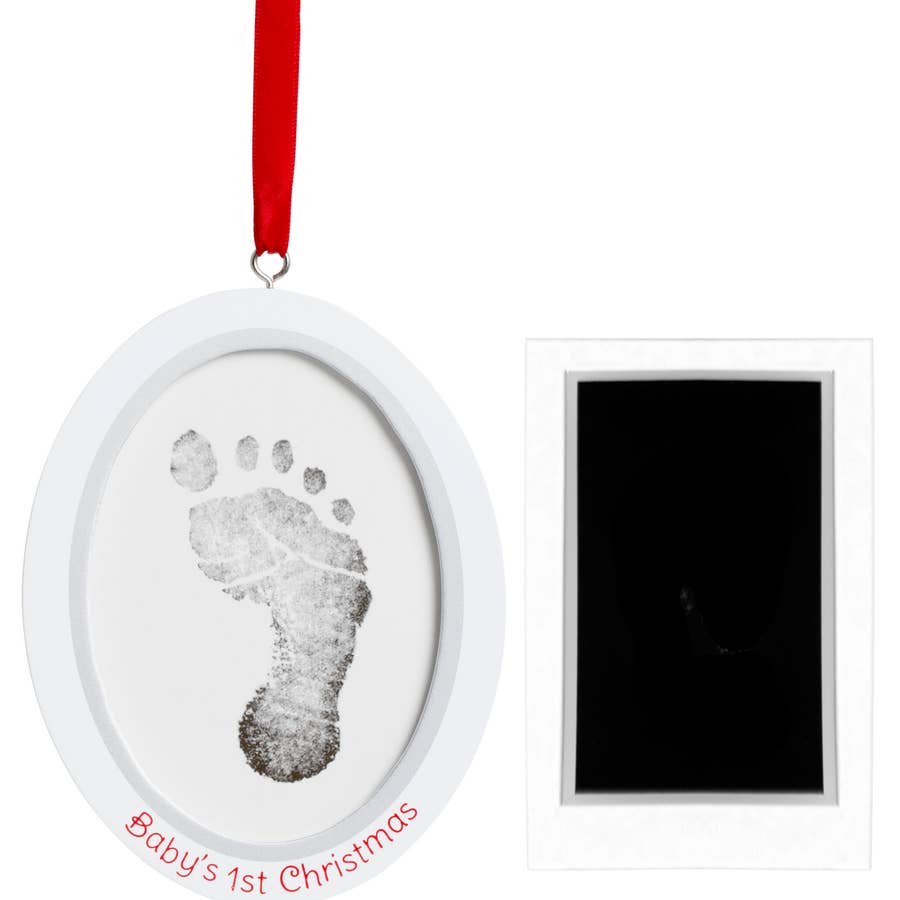 Babyprints Photo Ornament - White