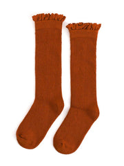 Vintage Lace Top Knee High Socks - Various Colors and Sizes