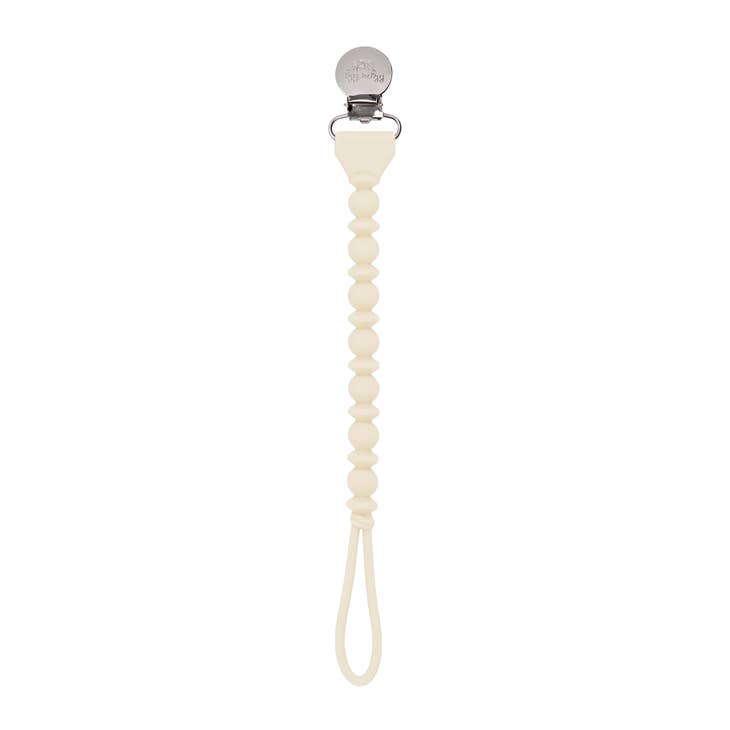 Beaded Sweetie Strap Silicone One Piece Pacifier Clip - Various Colors