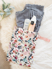 Travel Happens Medium Wet Bag - Blush Floral