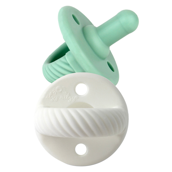Cable Sweetie Soother Pacifiers - 2 Pack - Mint & White