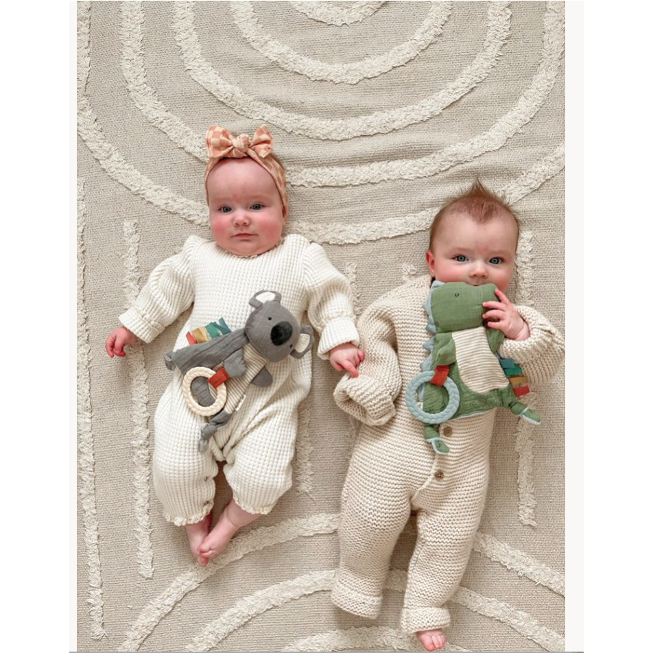 Bitzy Crinkle Sensory Toy with Teether - Dino