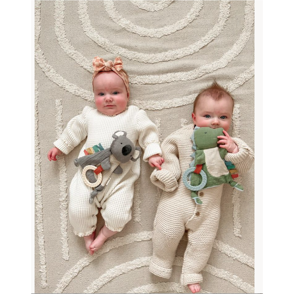 Bitzy Crinkle Sensory Toy with Teether - Dino