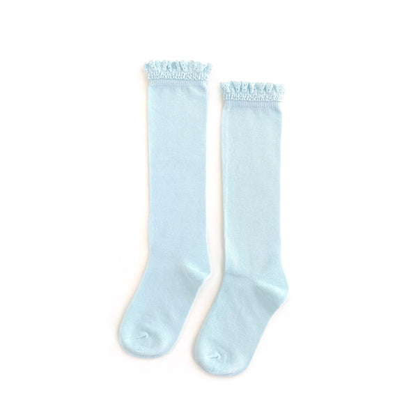 Lace Top Knee High Socks - Various Colors and Sizes