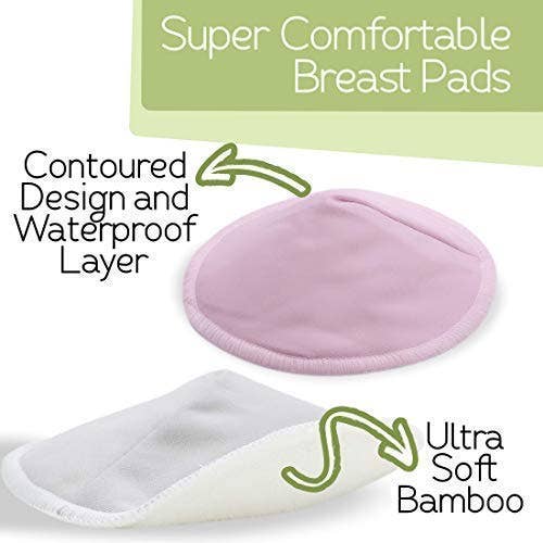 Organic Nursing Pads - Pastel Touch, Large 4.8"