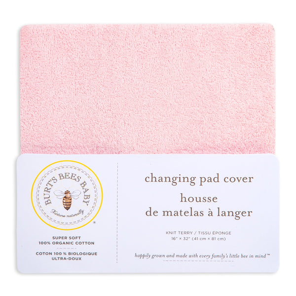 Organic Knit Terry Changing Pad Cover - Blossom