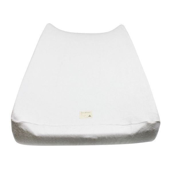 Organic Knit Terry Changing Pad Cover - White