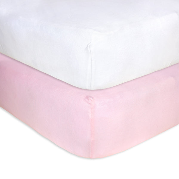 Organic Cotton Crib Sheet - Set of 2 (Various Colors)