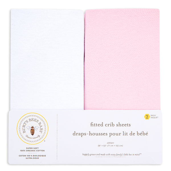 Organic Cotton Crib Sheet - Set of 2 (Various Colors)