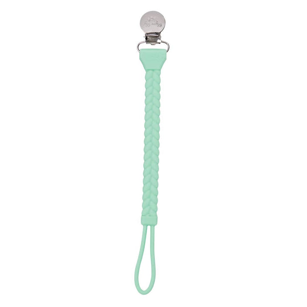 Braided Sweetie Strap Silicone One Piece Pacifier Clip - Various Colors