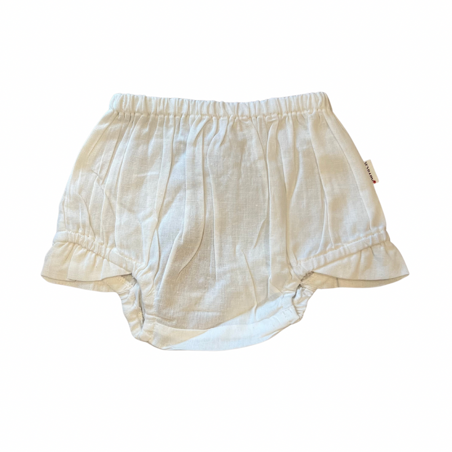 Ruffled Diaper Cover - Ivory