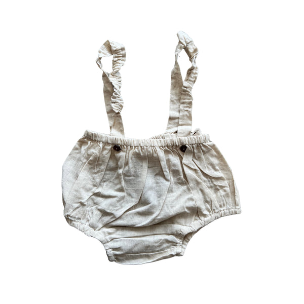 Linen Suspender Bloomers - Natural