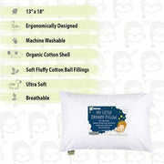 Organic Toddler Pillow - Various Patterns
