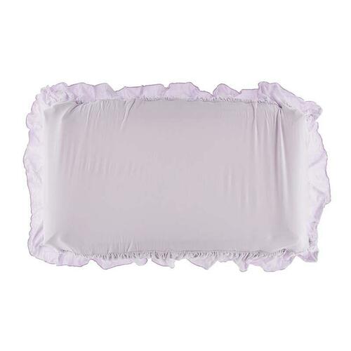 Solid Ruffle Changing Pad Cover - Thistle