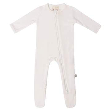 Bamboo Zippered Footie - Cloud