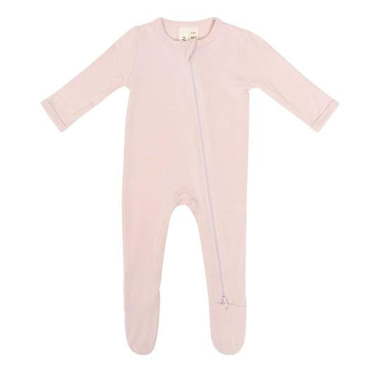 Bamboo Zippered Footie - Blush