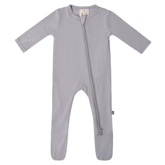 Bamboo Zippered Footie - Storm