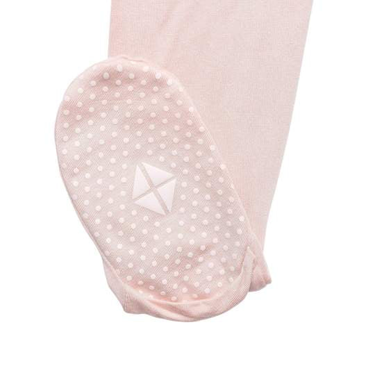 Bamboo Zippered Footie - Blush