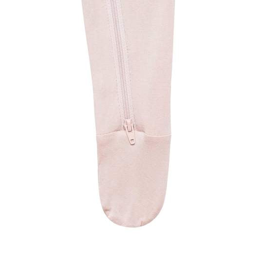 Bamboo Zippered Footie - Blush