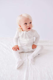 Bamboo Zippered Footie - Cloud