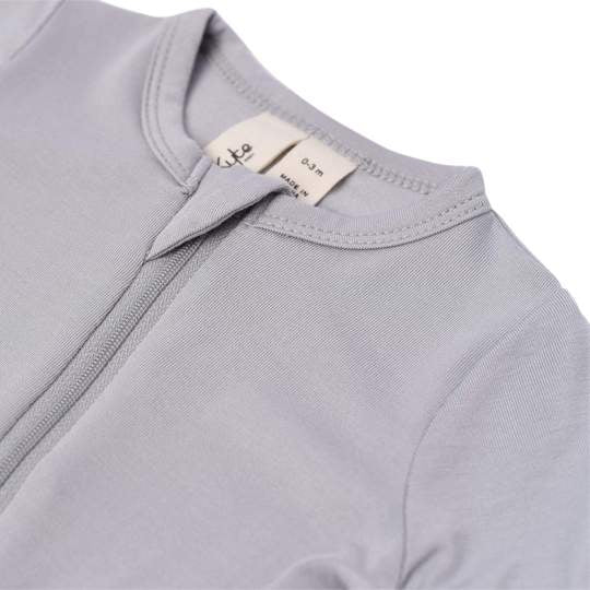 Bamboo Zippered Footie - Storm