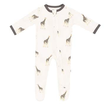 Bamboo Zippered Footie - Giraffe
