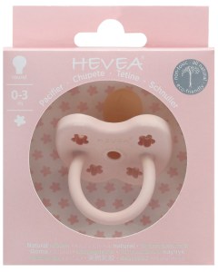 Powder Pink Natural Rubber Pacifier - Various Shapes
