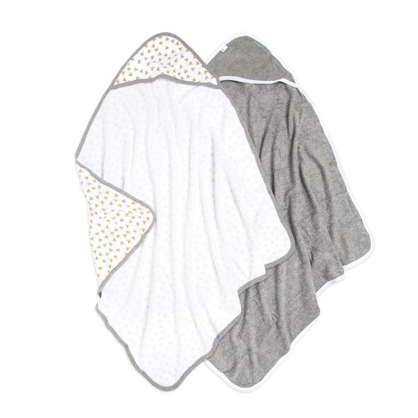 Honey Bee Organic Hooded 2 Pack Towels