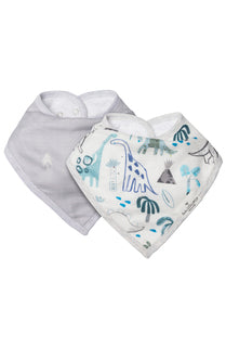Luxe Muslin Bandana Bib Set - Dinosaurs