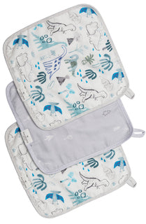 Muslin Washcloth Set - Dinosaurs