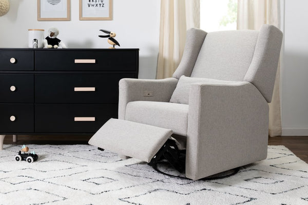 Kiwi Electronic Recliner and Swivel Glider in Eco - Performance Fabric - Grey