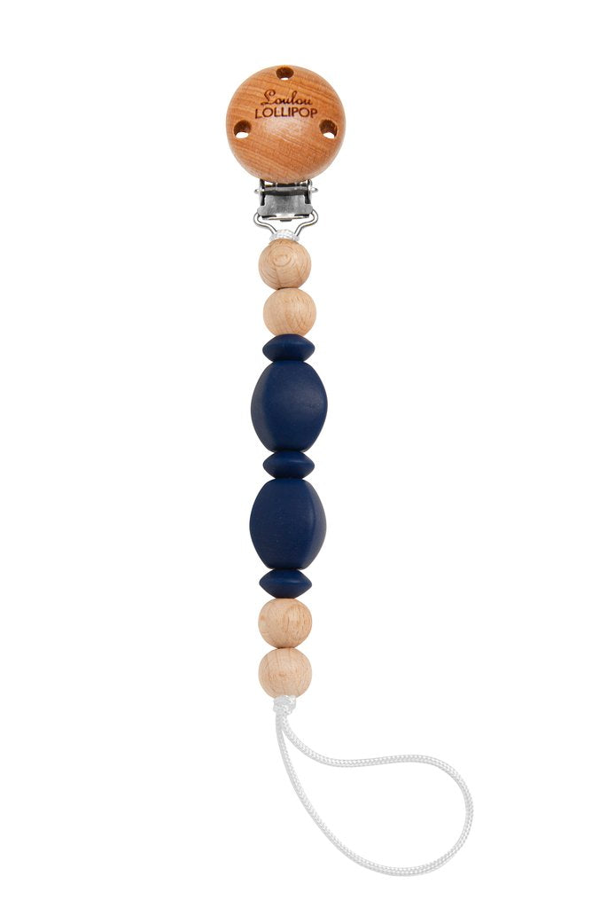 Soleil Pacifier Clip - Navy