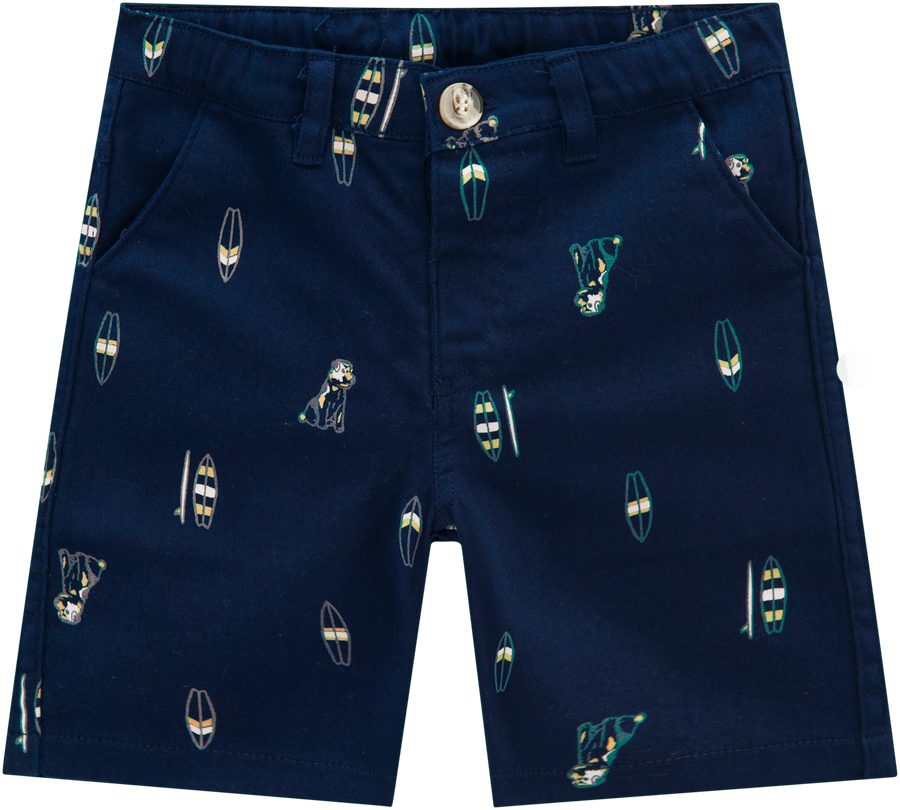 Bermuda Shorts - Navy Surf Boards
