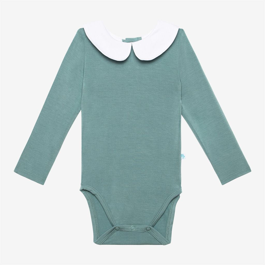 Long Sleeve Peter Pan Collar Bodysuit & Skirted Legging - Shay