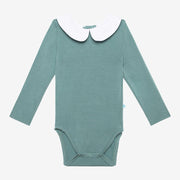 Long Sleeve Peter Pan Collar Bodysuit & Skirted Legging - Shay