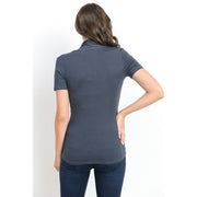 Solid Wrap Maternity/Nursing Top - Dark Grey