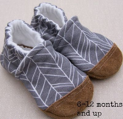 Organic Cotton Knit Slippers - Grey Feather