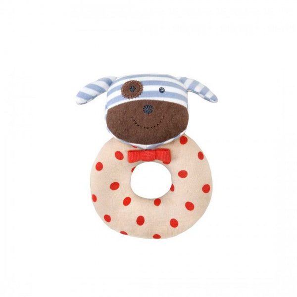 Organic Teething Rattle - Boxer Dog