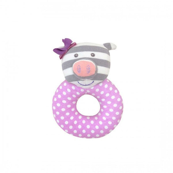 Organic Teething Rattle - Penny The Pig