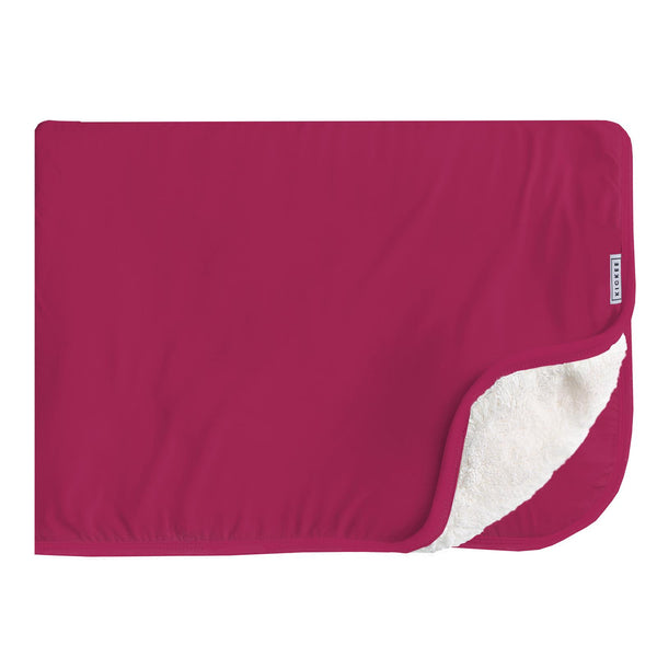 Sherpa-Lined Throw Blanket - Winter Berry