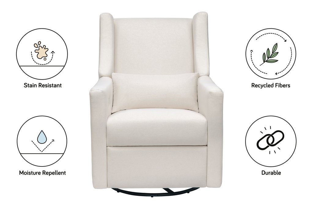 Kiwi Electronic Recliner and Swivel Glider in Eco - Performance Fabric - Cream