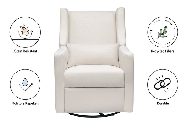 Kiwi Electronic Recliner and Swivel Glider in Eco - Performance Fabric - Cream
