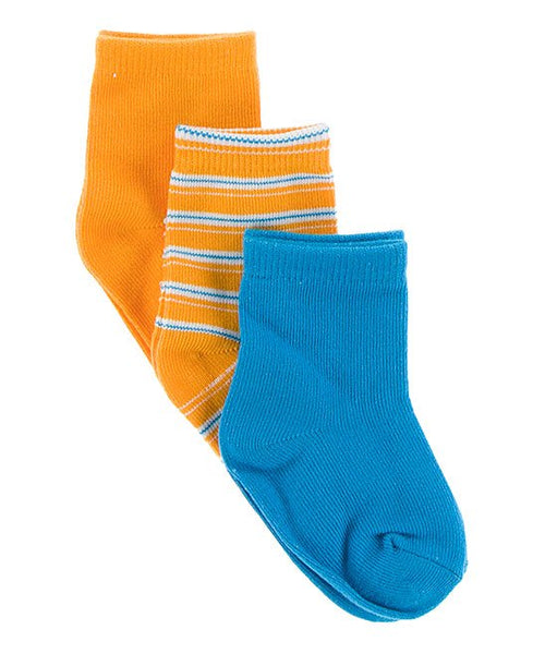 Kickee Socks (Set of 3) - Tamarin, Tamarin Brazil Stripe, & Amazon