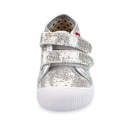 Nina Double V Shoe - Silver Sparkle
